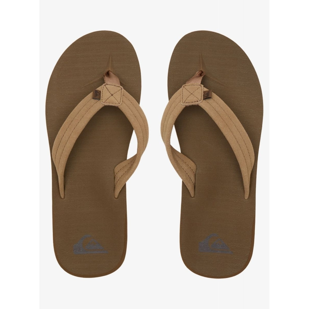 Quiksilver Mens Carver Suede Core Flip Flop Sandals Tan 1 - AQYL101323-CSJ1 TAN 1 Image 4