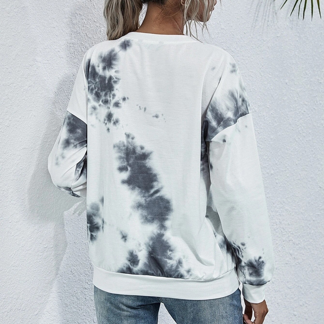 Tie Dye Round Neck Sweatshirt Image 2