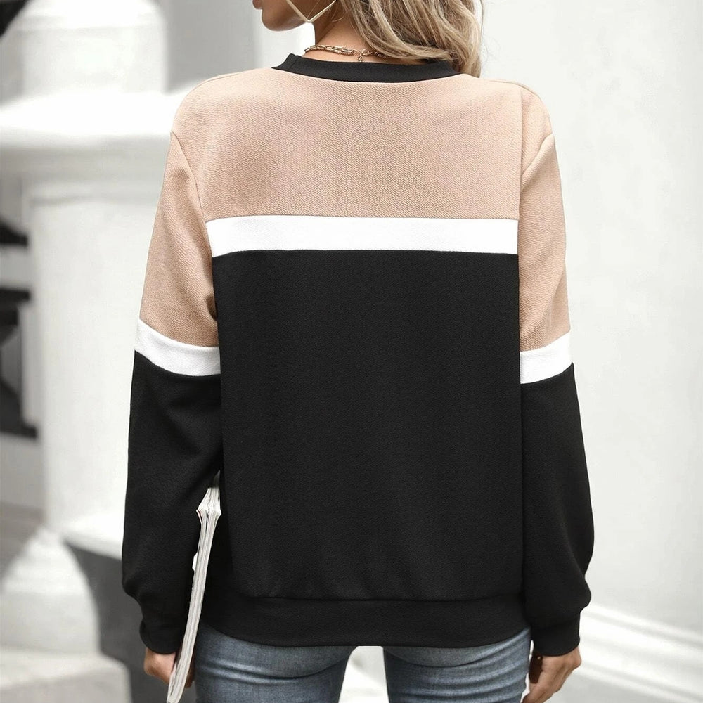 Color Block Drop Shoulder Sweatshirt Image 2