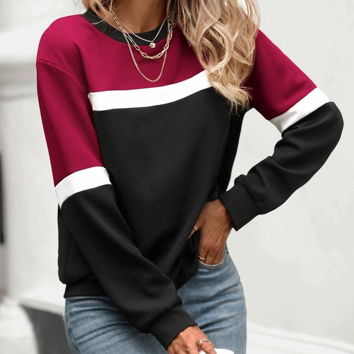 Color Block Drop Shoulder Sweatshirt Image 4