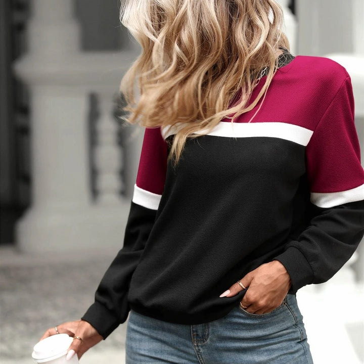 Color Block Drop Shoulder Sweatshirt Image 4