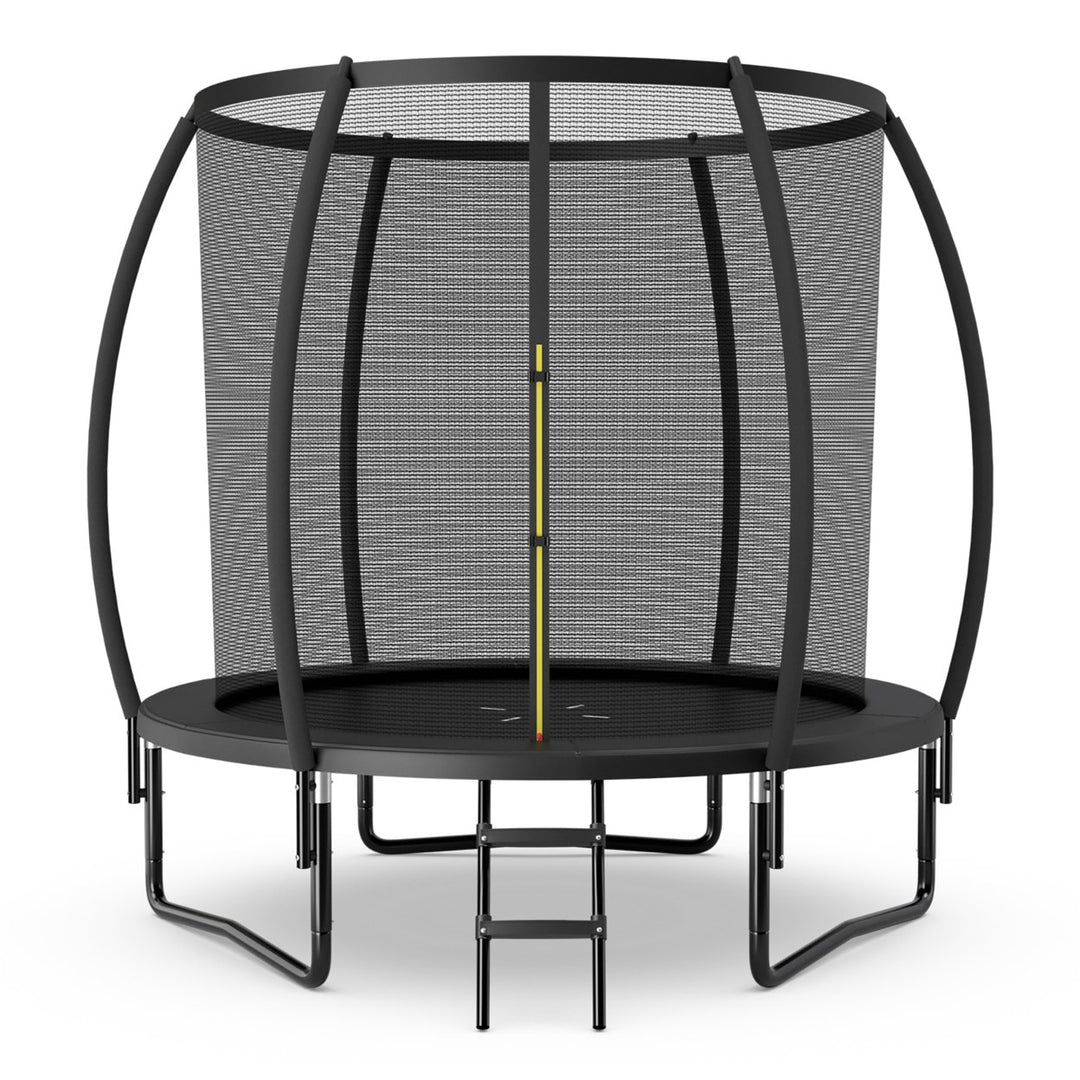 8FT Recreational Trampoline w/ Ladder Enclosure Net Safety Pad Outdoor Image 1