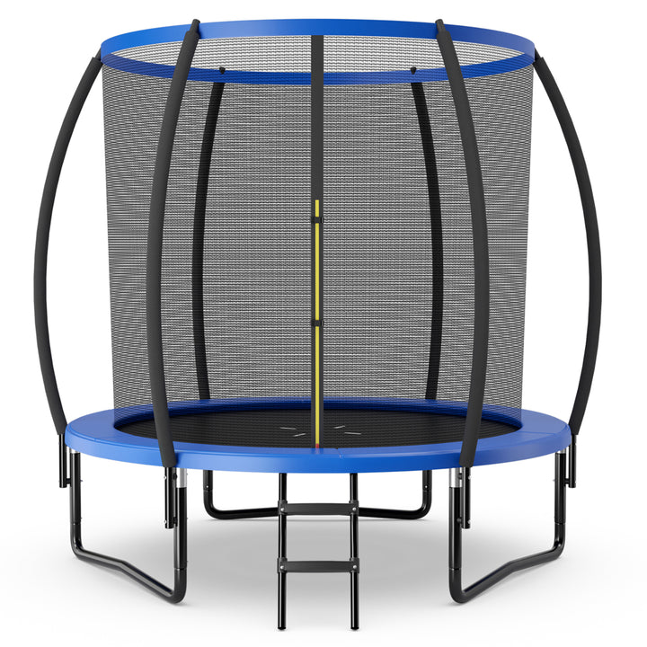 8FT Recreational Trampoline w/ Ladder Enclosure Net Safety Pad Outdoor Image 3