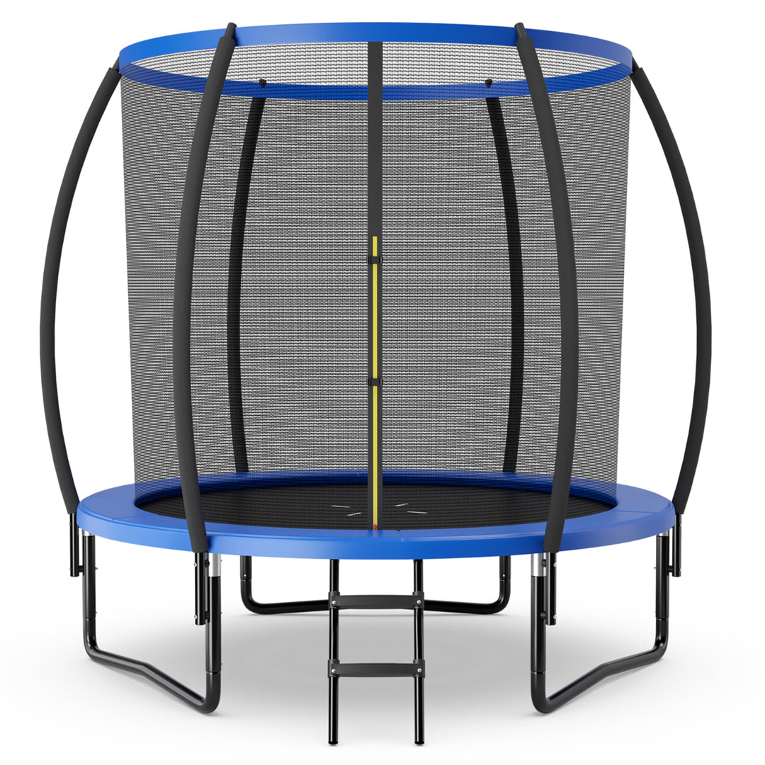 8FT Recreational Trampoline w/ Ladder Enclosure Net Safety Pad Outdoor Image 1