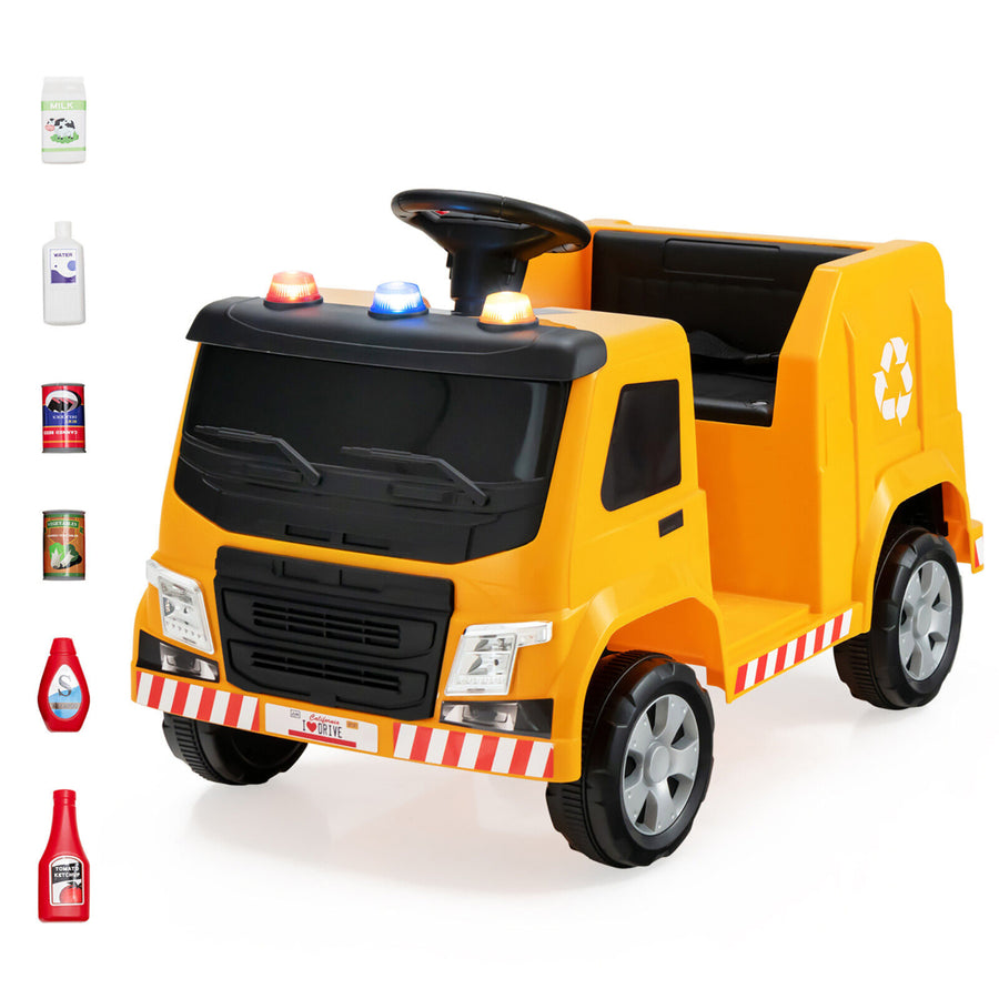 12V Recycling Garbage Truck Electric Ride On Toy Remote w/Recycling Accessories Image 1