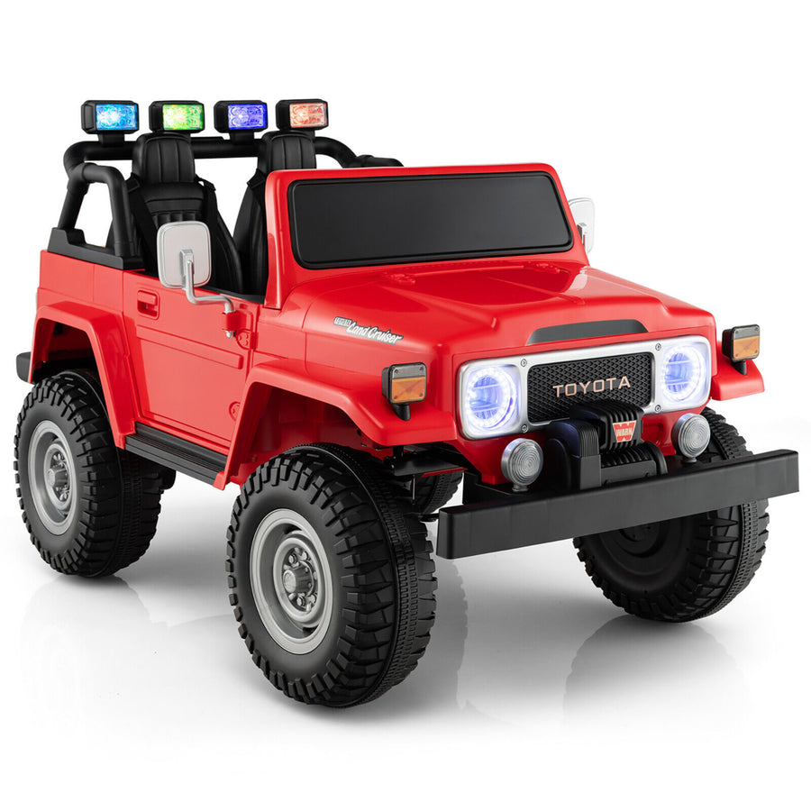 2 Seater Ride On Truck Car 12V Licensed Toyota FJ40 RC w/ Laser Light and Music Image 1