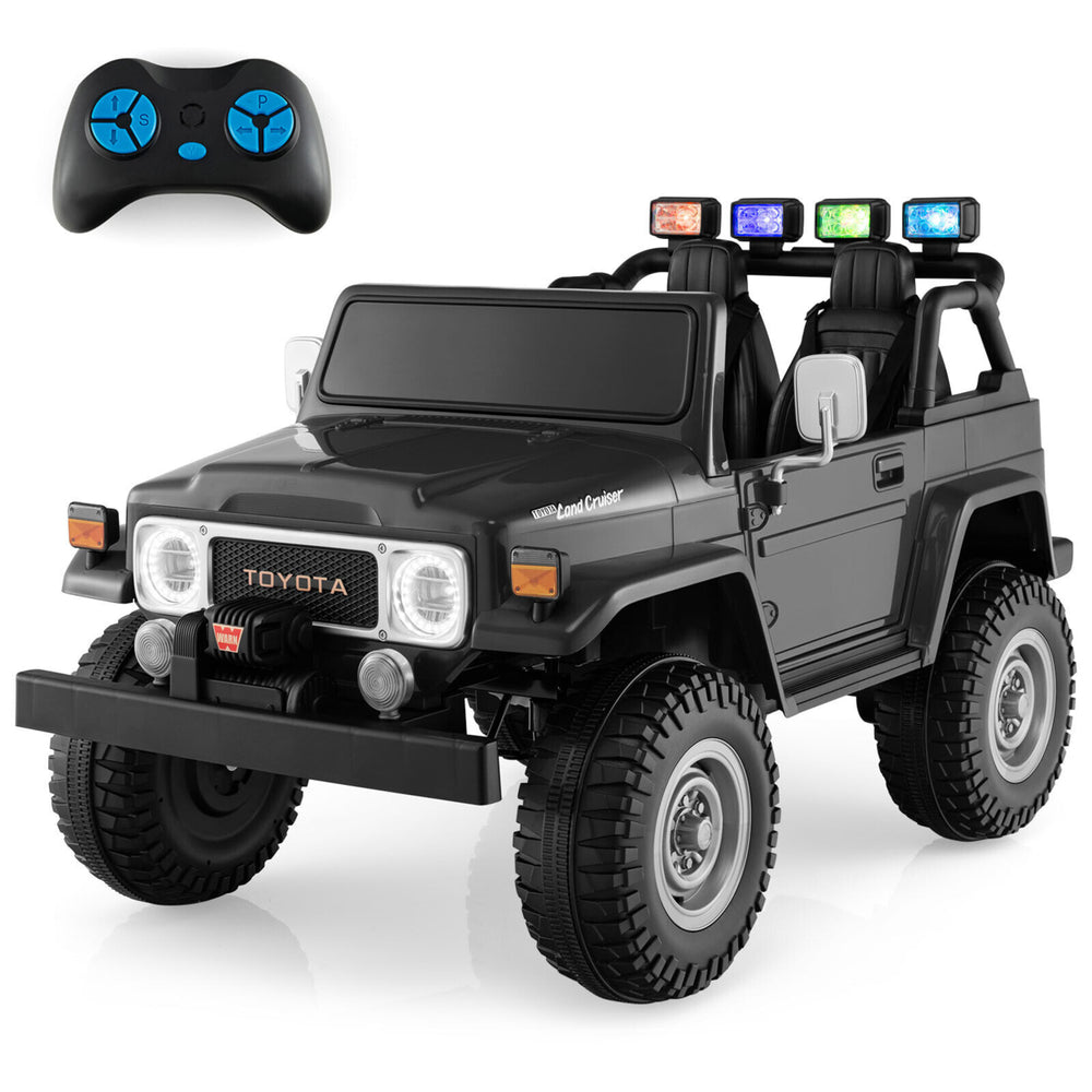2 Seater Ride On Truck Car 12V Licensed Toyota FJ40 RC w/ Laser Light and Music Image 2