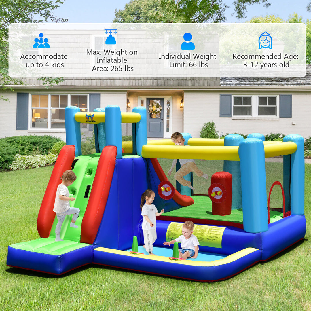 Inflatable Bounce House 8-in-1 Kids Inflatable Slide Bouncer (With 680W Blower) Image 4