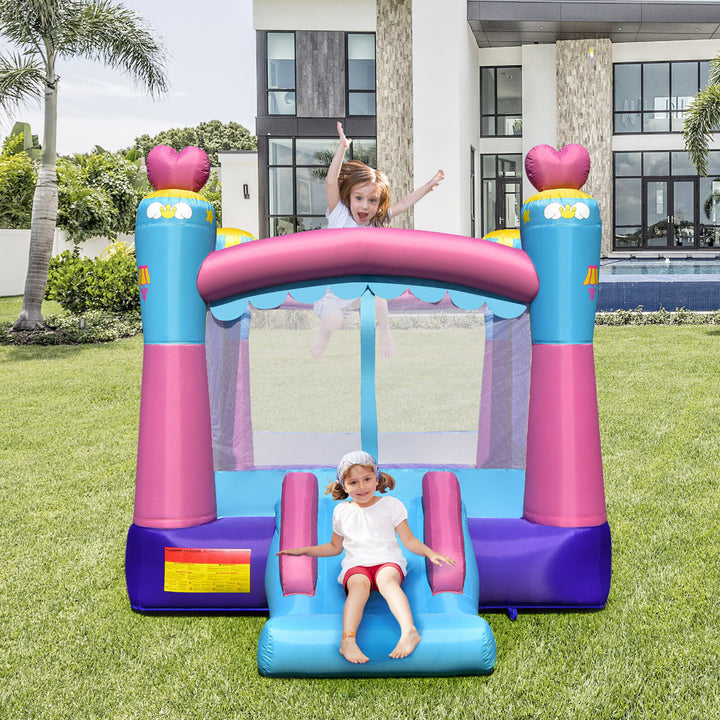 Inflatable Bounce House 3-in-1 Princess Theme Inflatable Castle w/ 750W Blower Image 4