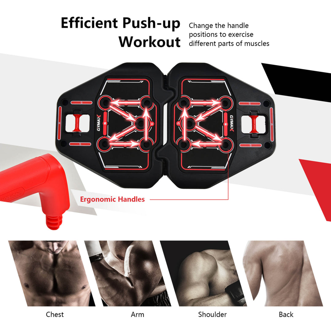 All-in-one Home Gym Portable Pushup Board W/Bag Full Body Strength Training Image 8