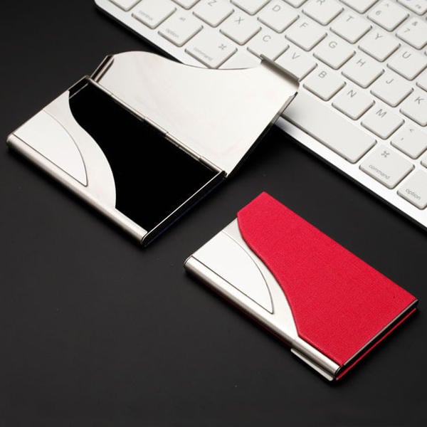 Stainless Steel Metal Card Holder Credit Card Case Portable ID Card Clip Box Image 3