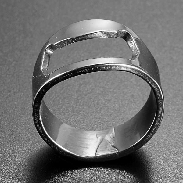 Stainless Steel Finger Ring Shape Beers Bottle Opener for Bar Tool Image 1