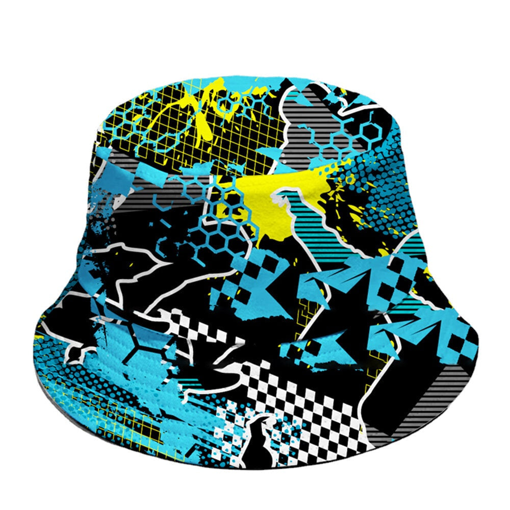 Unisex Cotton Overlay Sport Game Printing Fashion Sunshade Bucket Hat Image 1
