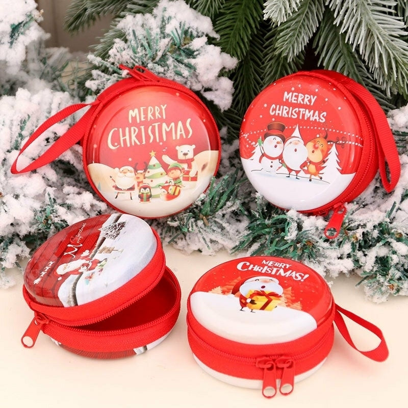 unisex child adult christmas pattern coin bag christmas gift ppt Image 4