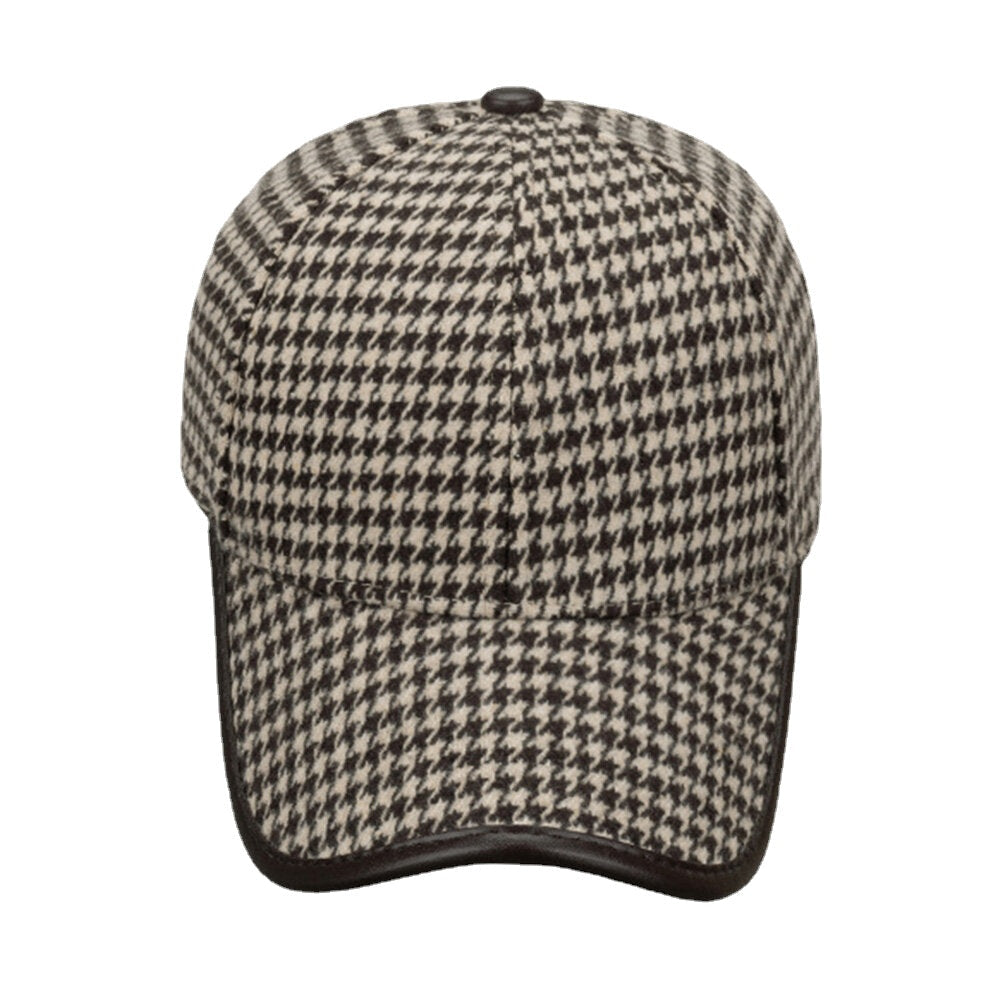 Unisex Polyester Houndstooth Pattern Baseball Cap British Retro Summer Sunshade Adjustable Hat DTTT Image 2