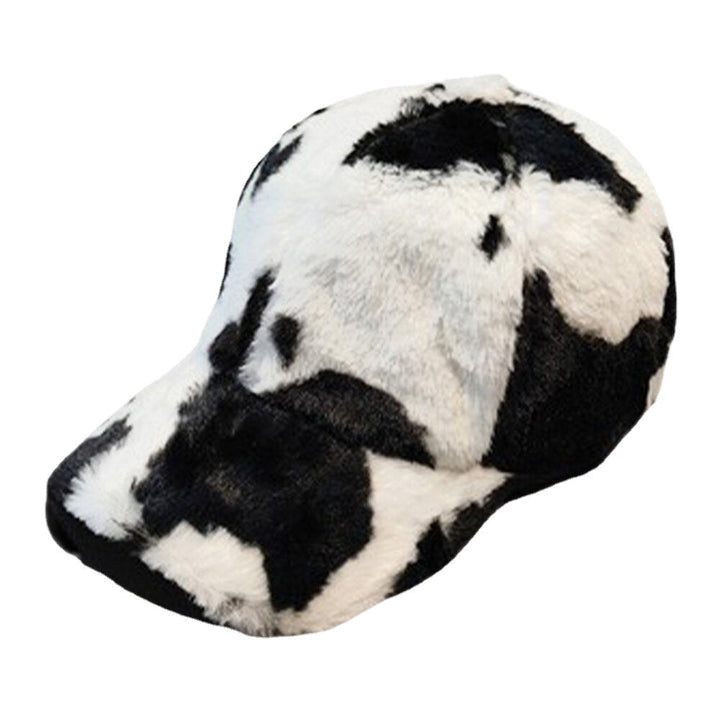 Unisex Plush Plus Thicken Leopard Pattern Warm Soft All-match Baseball Hat DTTT Image 9