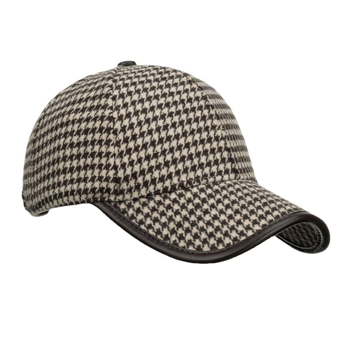 Unisex Polyester Houndstooth Pattern Baseball Cap British Retro Summer Sunshade Adjustable Hat DTTT Image 3