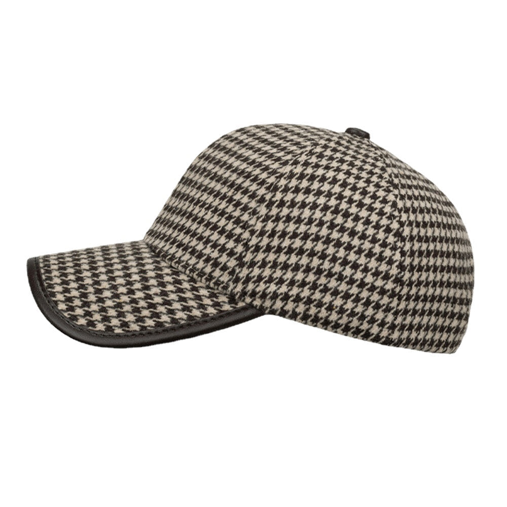 Unisex Polyester Houndstooth Pattern Baseball Cap British Retro Summer Sunshade Adjustable Hat DTTT Image 4