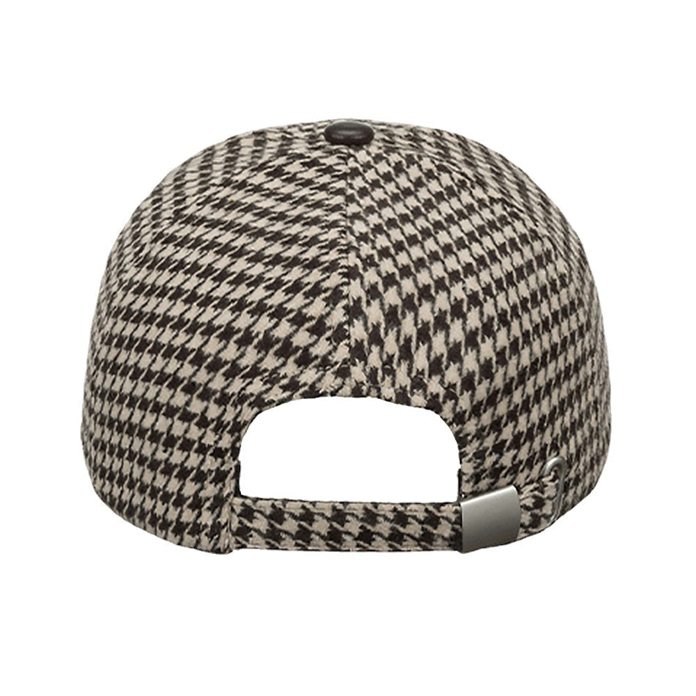 Unisex Polyester Houndstooth Pattern Baseball Cap British Retro Summer Sunshade Adjustable Hat DTTT Image 7