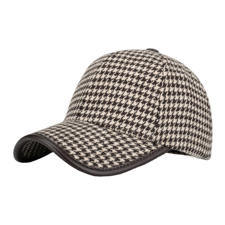 Unisex Polyester Houndstooth Pattern Baseball Cap British Retro Summer Sunshade Adjustable Hat DTTT Image 11