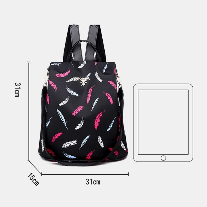Women Feather Light Anti-theft Waterproof Outdoor Multi-carry Handbag Shoulder Bag Backpack Image 4