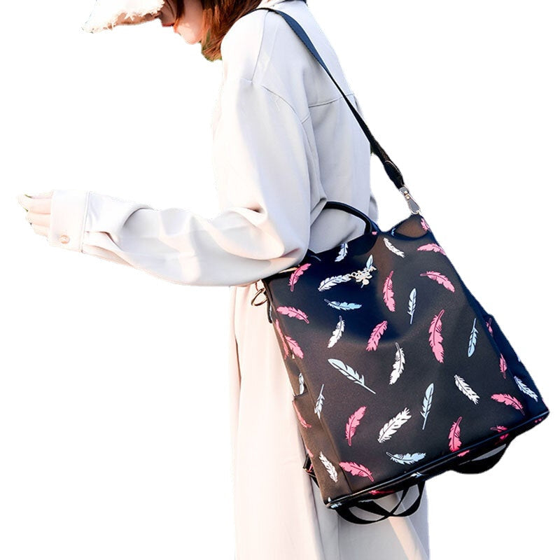 Women Feather Light Anti-theft Waterproof Outdoor Multi-carry Handbag Shoulder Bag Backpack Image 6