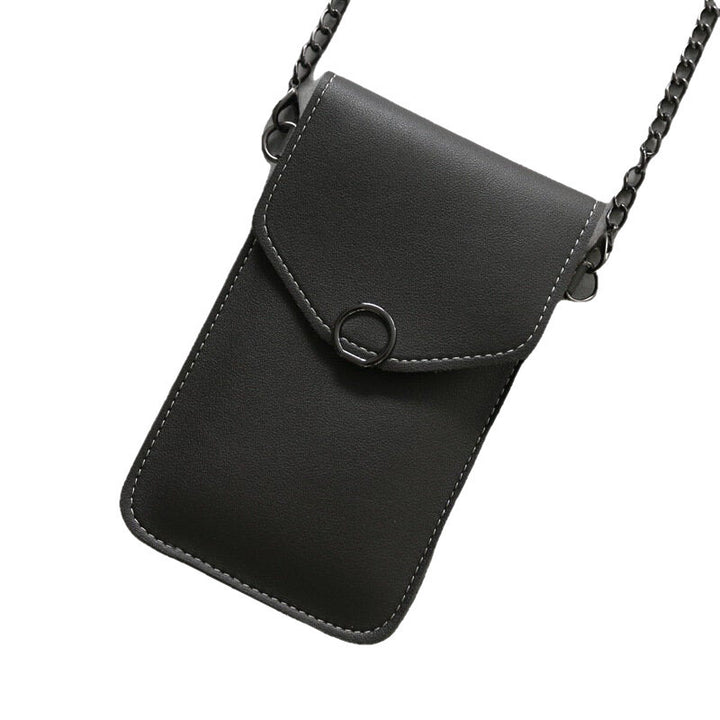 Women 6.3 Inch Touch Screen Chain Phone Bag Crossbody Shoulder Bag- PPT DTTT Image 4