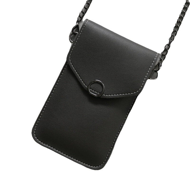 Women 6.3 Inch Touch Screen Chain Phone Bag Crossbody Shoulder Bag- PPT DTTT Image 1