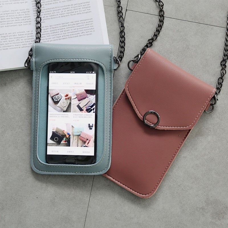 Women 6.3 Inch Touch Screen Chain Phone Bag Crossbody Shoulder Bag- PPT DTTT Image 10