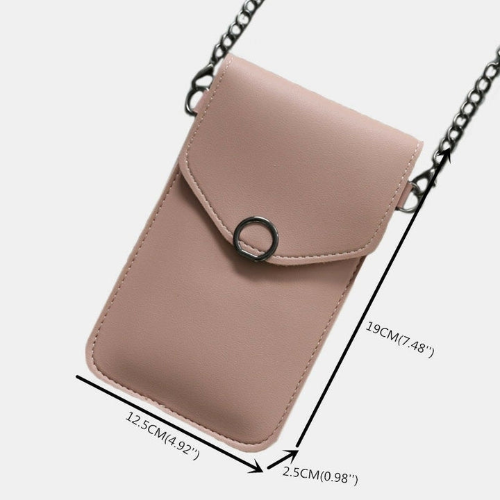 Women 6.3 Inch Touch Screen Chain Phone Bag Crossbody Shoulder Bag- PPT DTTT Image 12