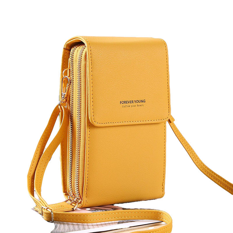Women 6.5 Inch Touch Screen RFID Clutch Card Large Capacity Multi-Pocket Crossbody Phone Bag- PPT Image 2