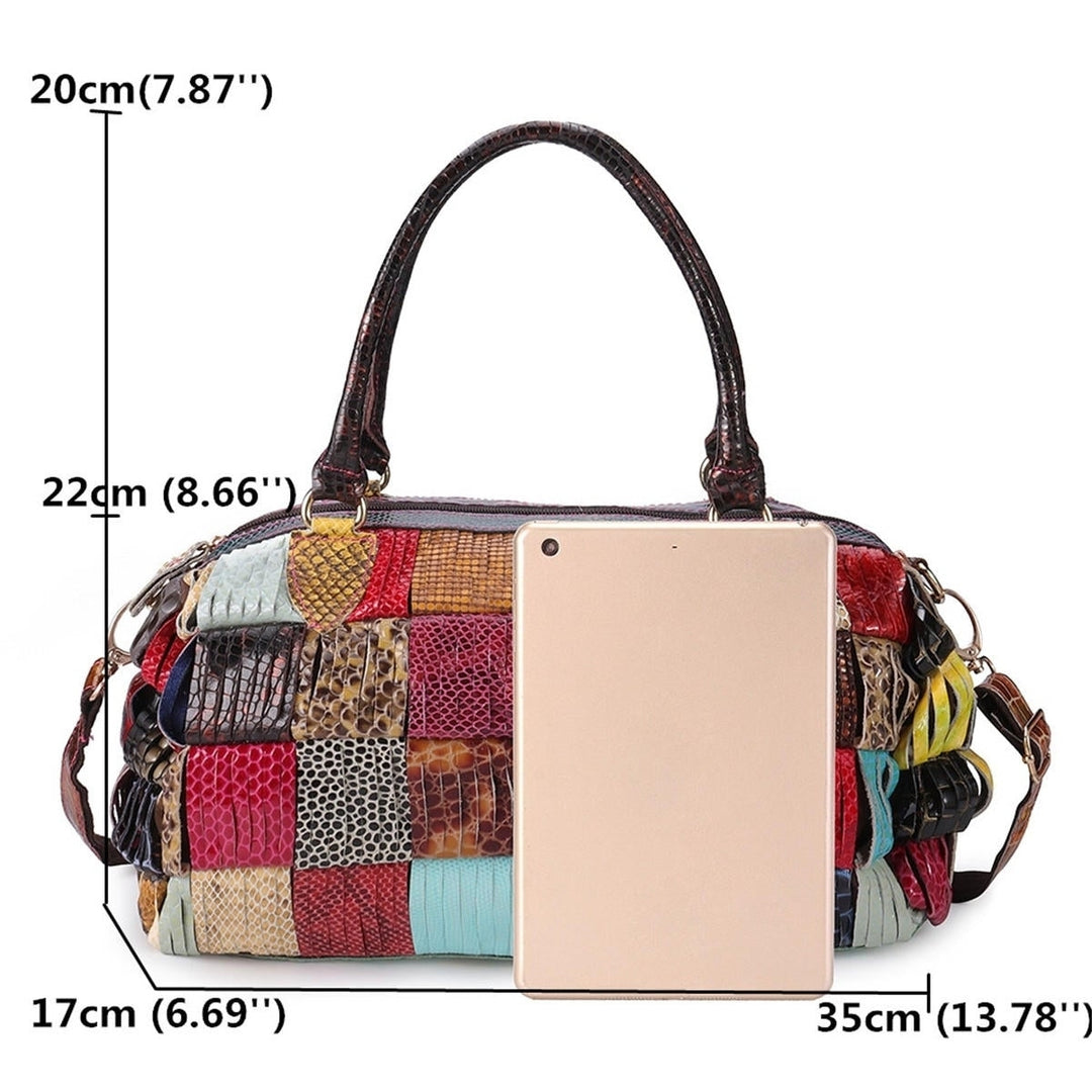 Women Bohemian Genuine Leather Handbag Crossbody Shoulder Bag Tote Purse Large DTTT Image 4