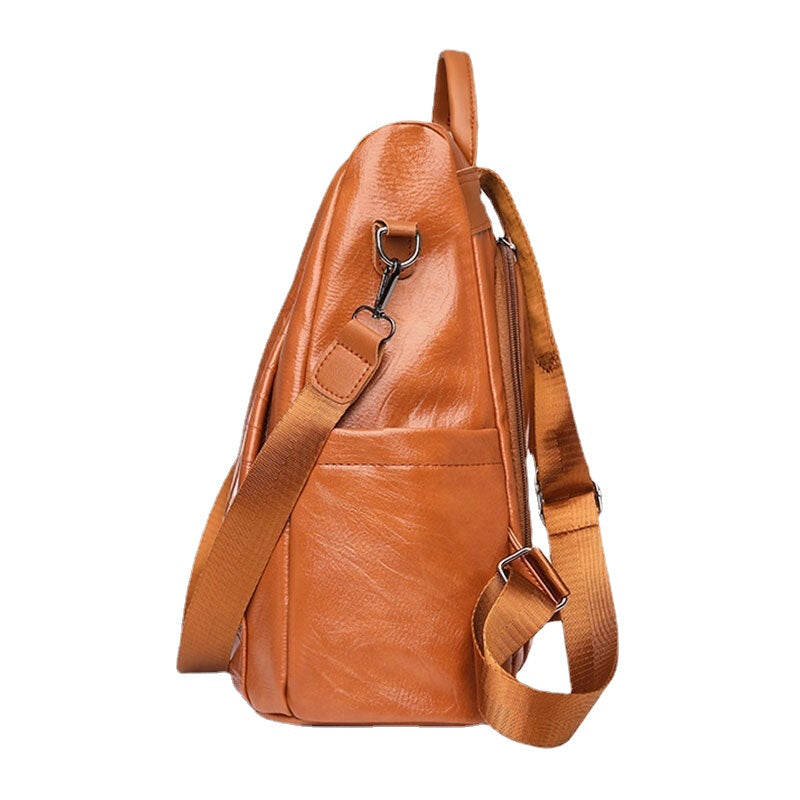 Women Large Capacity Back Zipper Main Pocket Backpack Waterproof Shoulder Bag Handbag Image 2