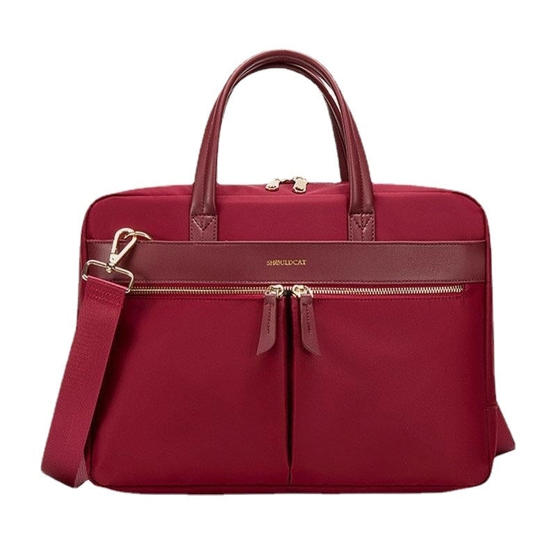 Women Laptop Crossbody Bag Multi-Compartment RFID Anti-Theft Lightweight Handbag Image 9