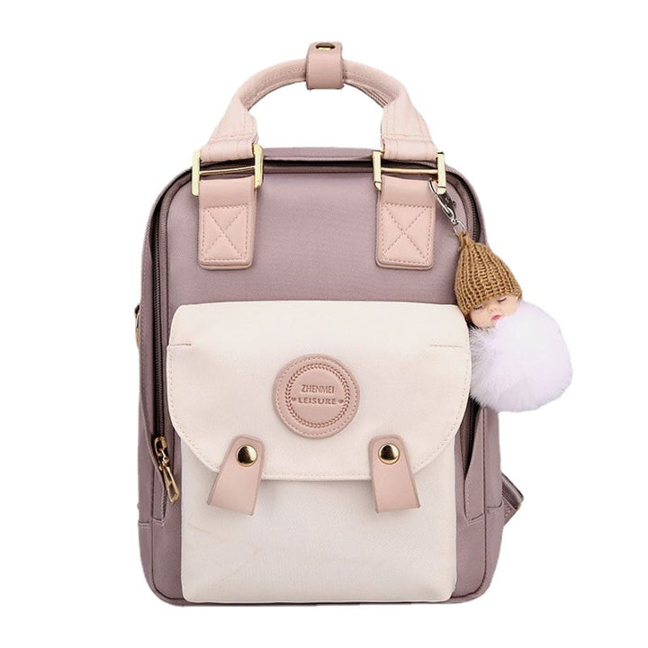 women large capacity backpack waterproof wear resistant dual use shoulder bag handbag Image 1