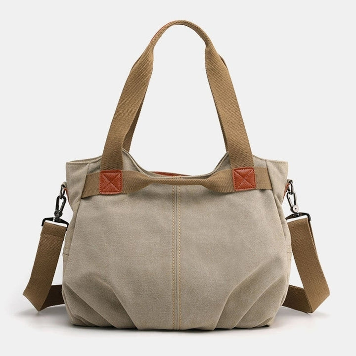Women Large Capacity Canvas Handbag Shoulder Bag Crossbody Bags Image 3