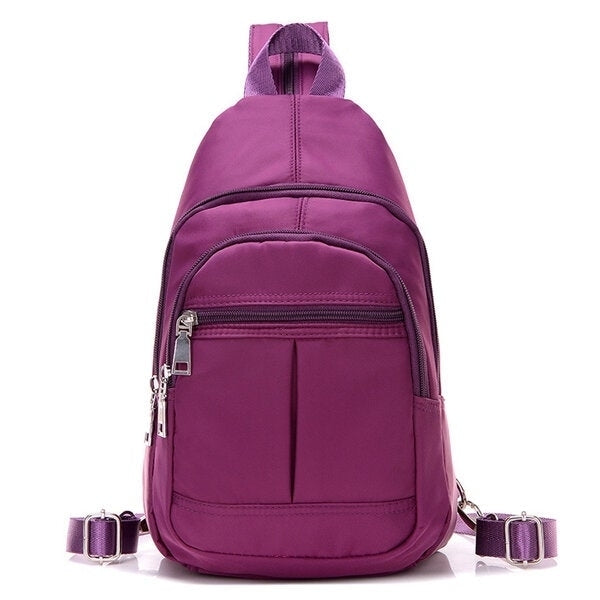 Waterproof Nylon Multi-Purpose Shoulder Bag Backpack Chest Diagonal Package Twill Bag Image 1