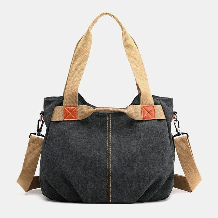 Women Large Capacity Canvas Handbag Shoulder Bag Crossbody Bags Image 4