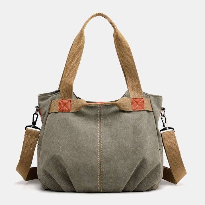 Women Large Capacity Canvas Handbag Shoulder Bag Crossbody Bags Image 7