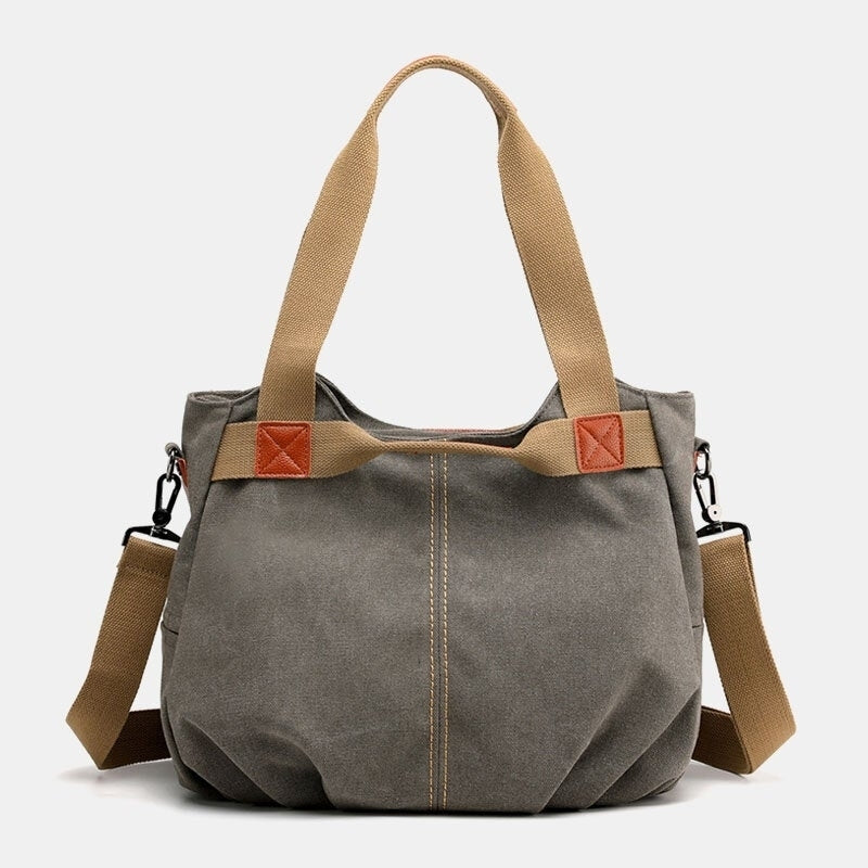 Women Large Capacity Canvas Handbag Shoulder Bag Crossbody Bags Image 9