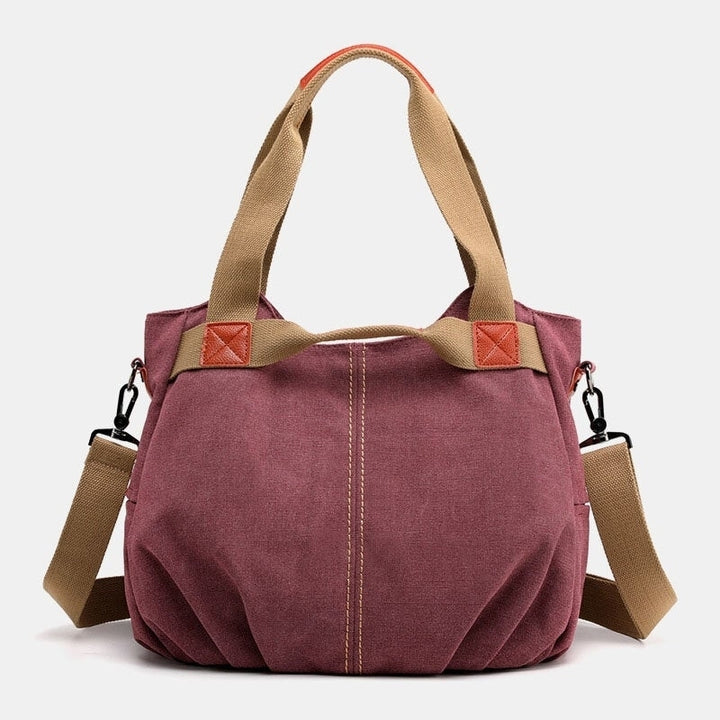 Women Large Capacity Canvas Handbag Shoulder Bag Crossbody Bags Image 11