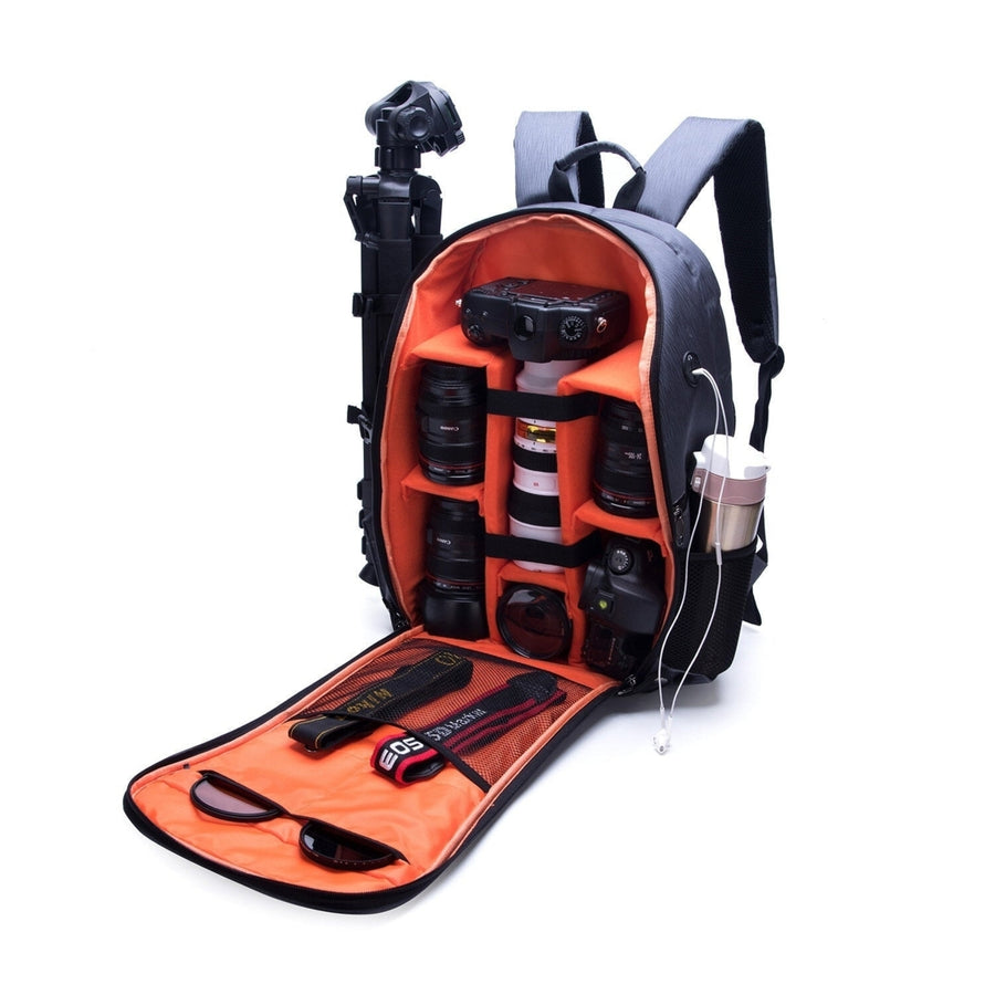 Waterproof Shockproof Anti-theft Storage Carry Traval Bag Backpack for DSLR Camera Lens Tripod Tablet Pad Cloth Image 1