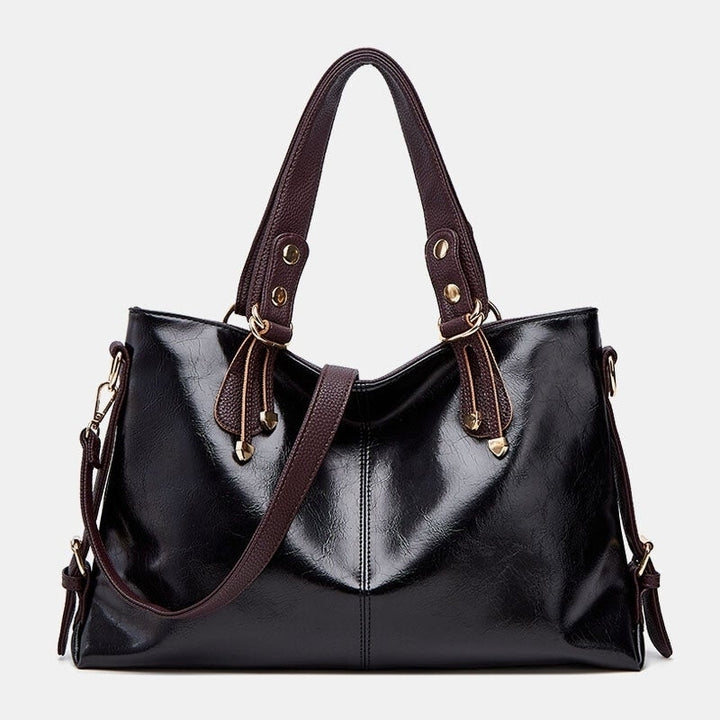 Women Faux Leather Large Capacity Handbag Shoulder Bag Crossbody Bag Tote Image 7