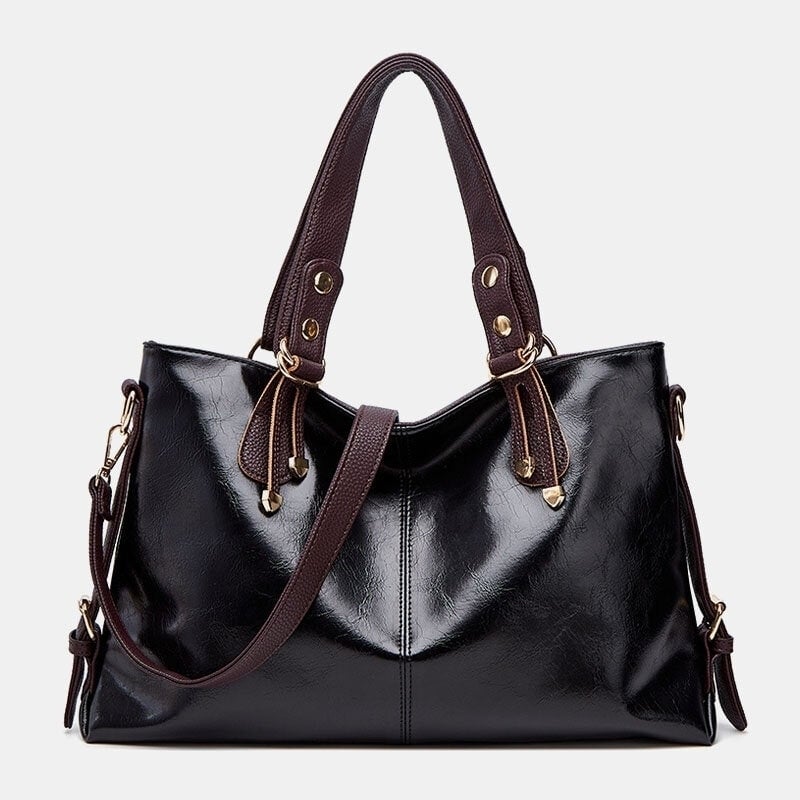 Women Faux Leather Large Capacity Handbag Shoulder Bag Crossbody Bag Tote Image 1