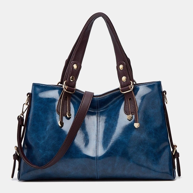 Women Faux Leather Large Capacity Handbag Shoulder Bag Crossbody Bag Tote Image 11