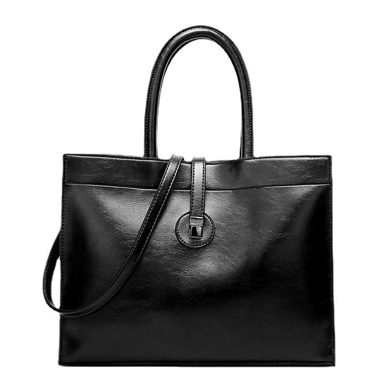 Women Faux Leather Retro Multi-pocket Large Capacity Handbag Shoulder Bag Tote Image 8