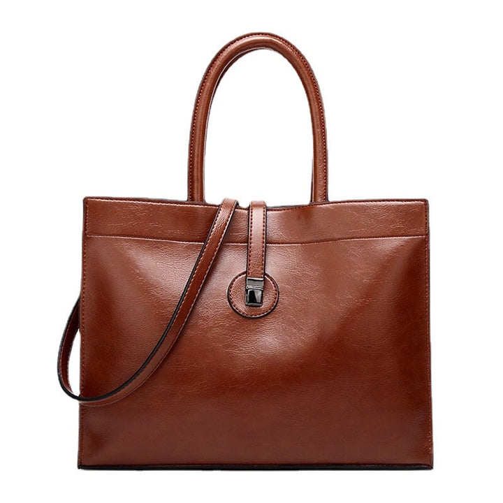 Women Faux Leather Retro Multi-pocket Large Capacity Handbag Shoulder Bag Tote Image 10