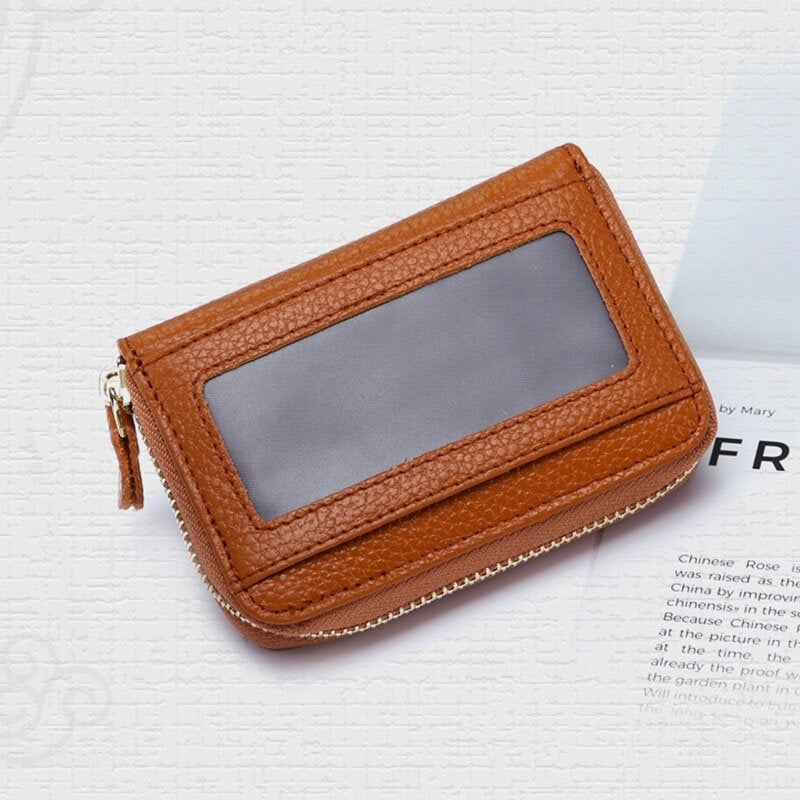 Women Genuine Leather 11 Card Slots Money Clip Wallet- PPT DTTT Image 8