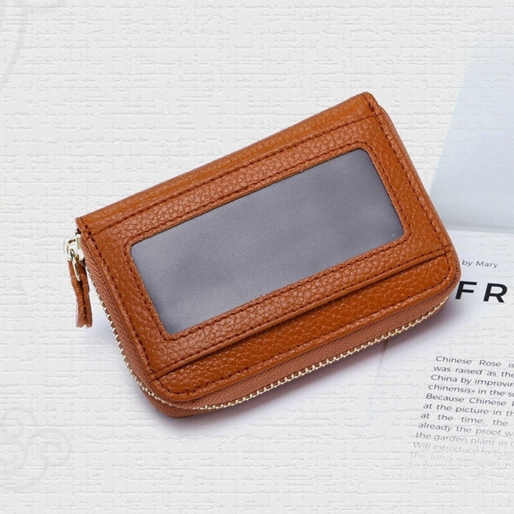 Women Genuine Leather 11 Card Slots Money Clip Wallet- PPT DTTT Image 8