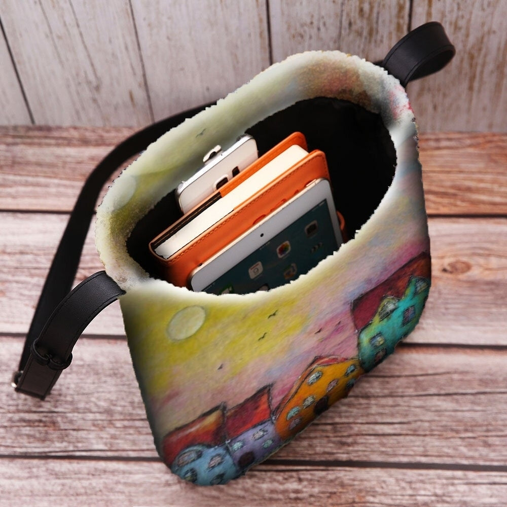 Women Colorful Bag DIY Lamb Hair Crossbody Bag Shoulder Bag DTTT Image 2